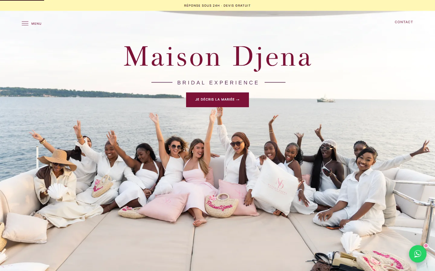 Page d'accueil du site Maison Djéna